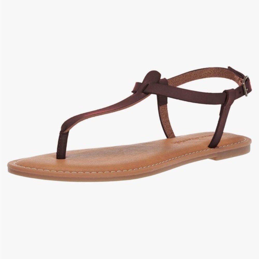 NWT Amazon Essentials Women's Casual Thong Sandalโ with Ankle Strap - Size: 7.5